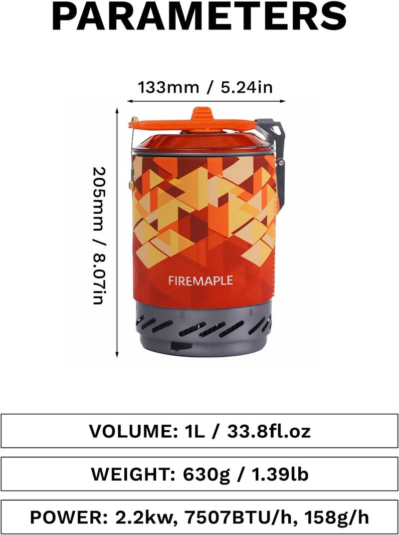 Fire-Maple Fixed Star X2 Backpacking and Camping Stove System Outdoor Propane Camp Cooking Gear Portable Pot Jet Burner Set Ideal for Hiking, Trekking, Fishing, Hunting Trips and Emergency Use - Image 4